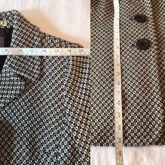 ANN TAYLOR Black & White Houndstooth Swing Blazer - Picture 8 of 8